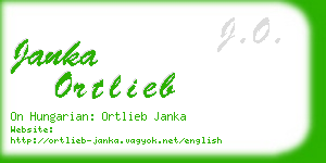 janka ortlieb business card